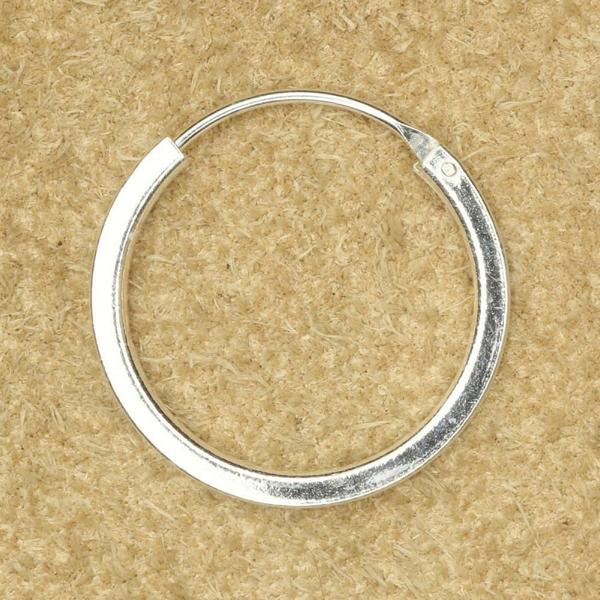 silberne Creole eckig Ohrring