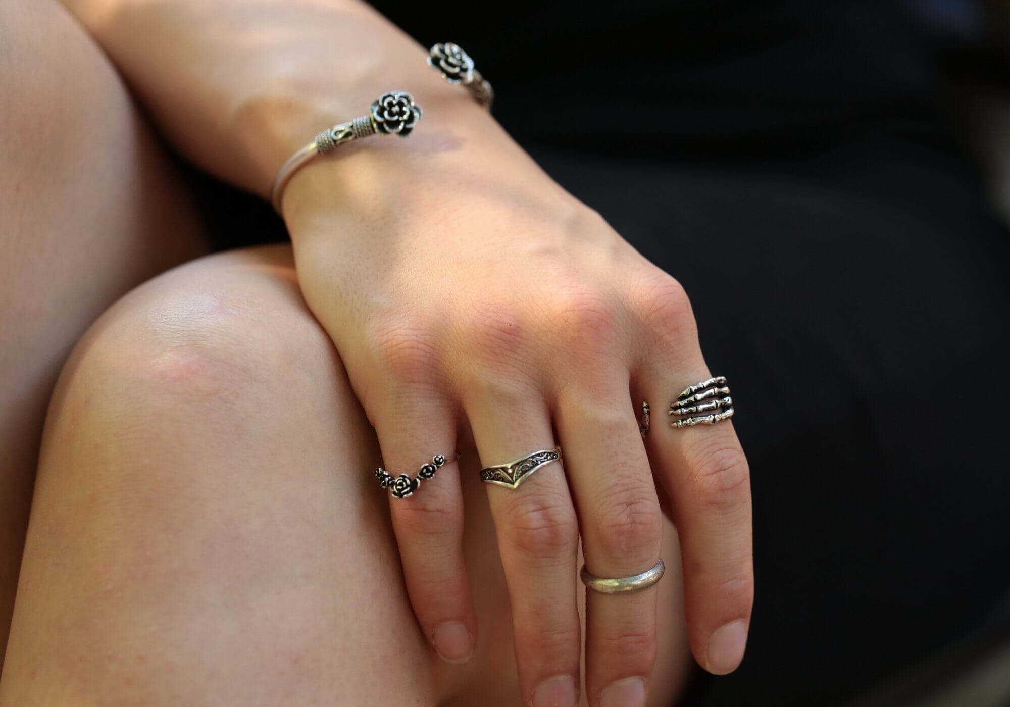 Silber Ringe Armschmuck Gothic Massive Silberringe