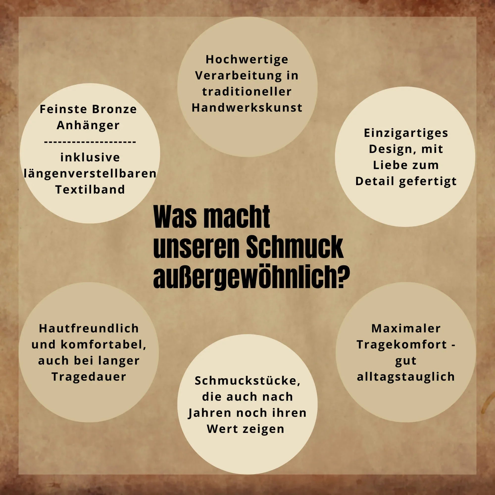 Bronze Schmuck Kette einzigartigte Designs Szene Schmuck langlebig