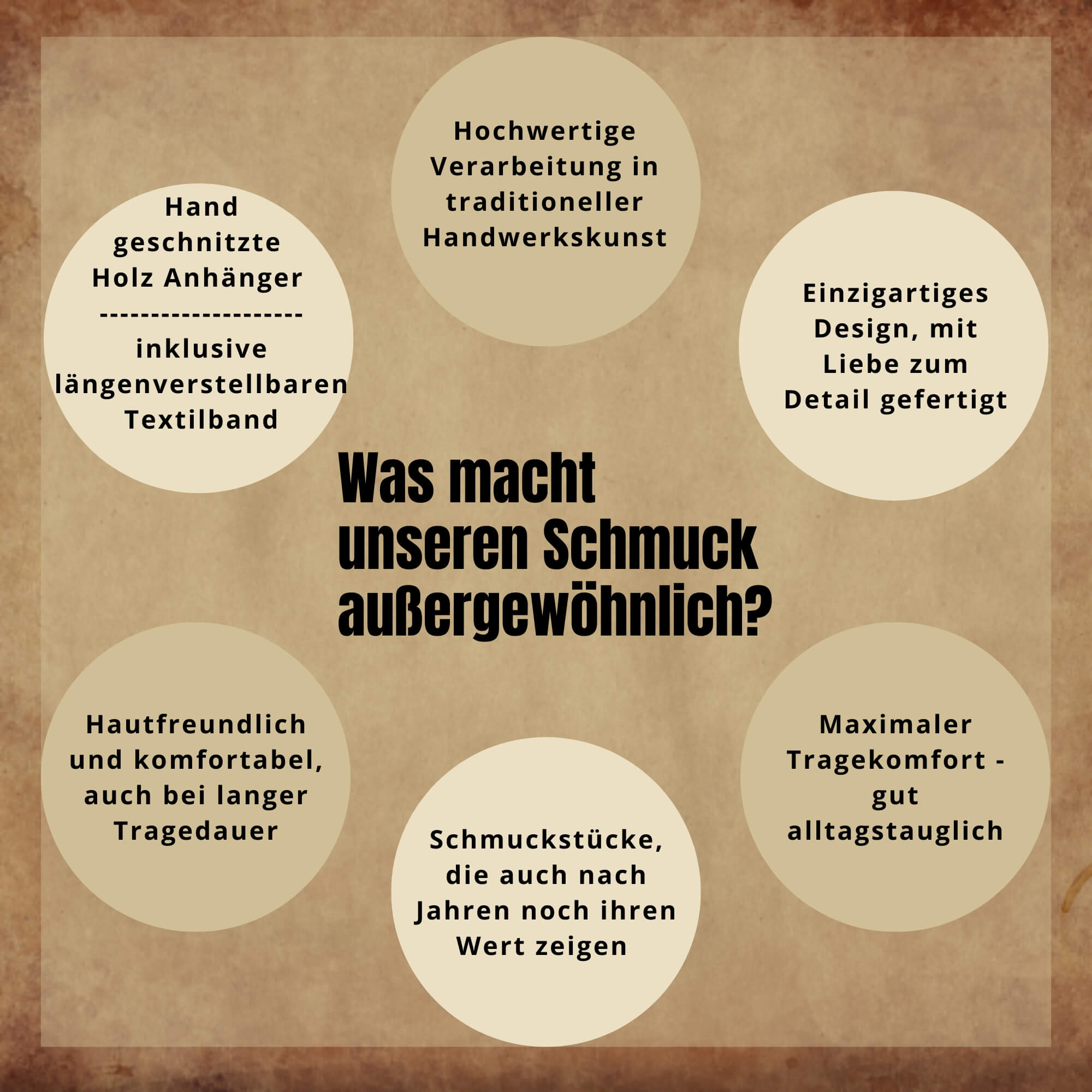 Holz Schmuck Kette einzigartigte Designs Szene Schmuck langlebig