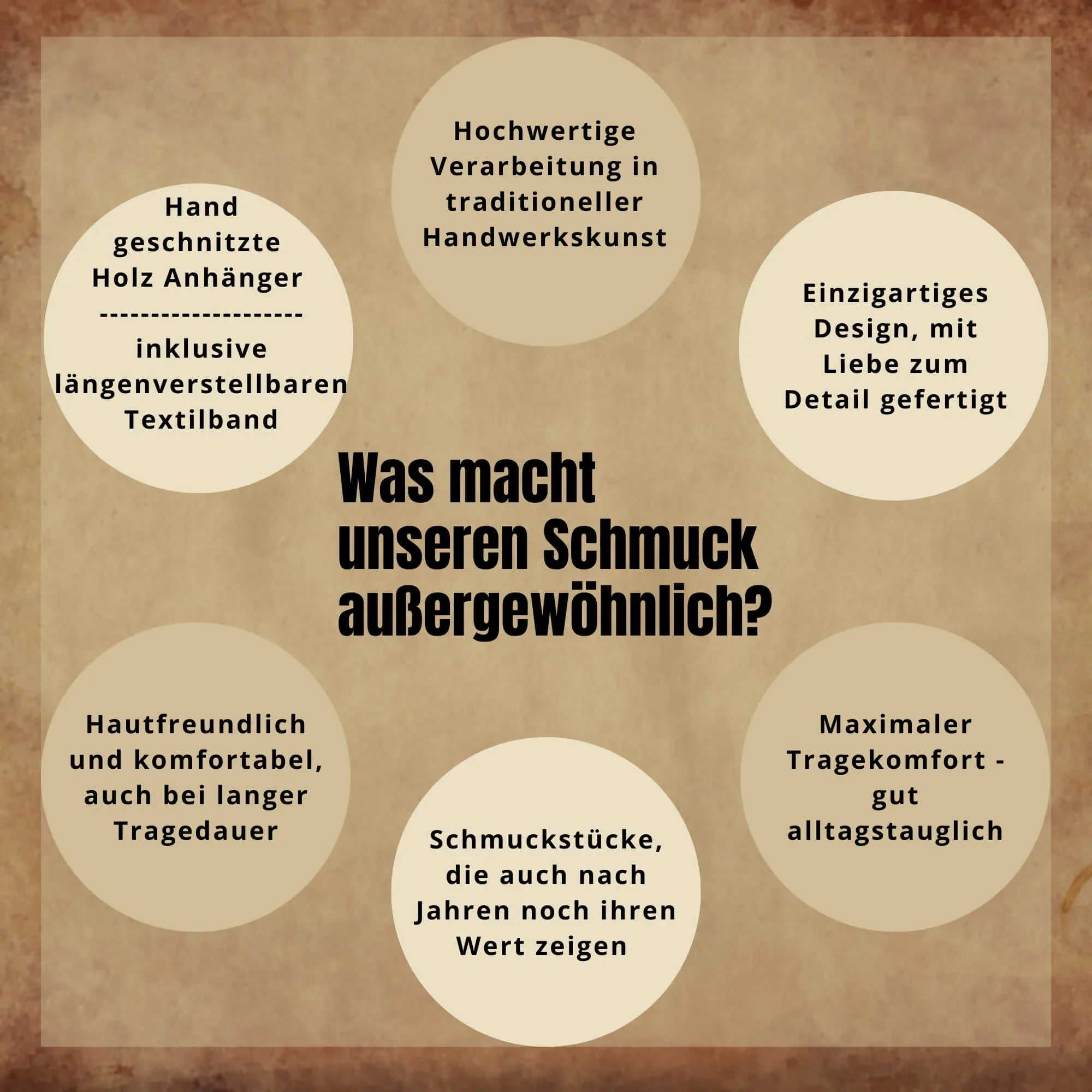 Holz Schmuck Kette einzigartigte Designs Szene Schmuck langlebig