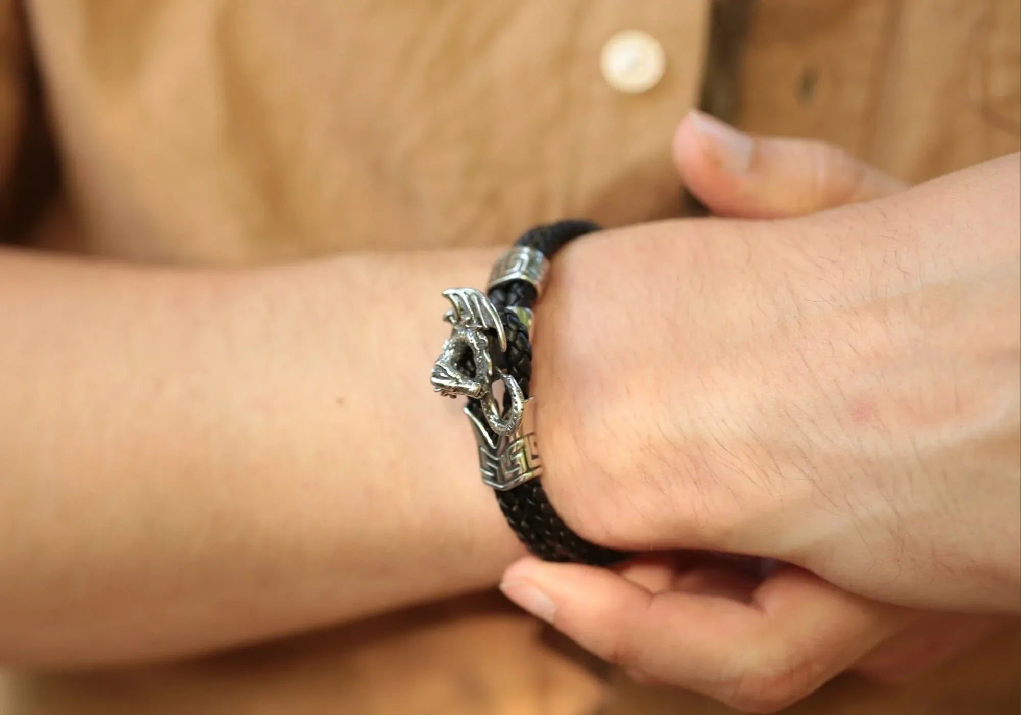 Amrschmuck Edelstahl Leder Armband Armreif online kaufen