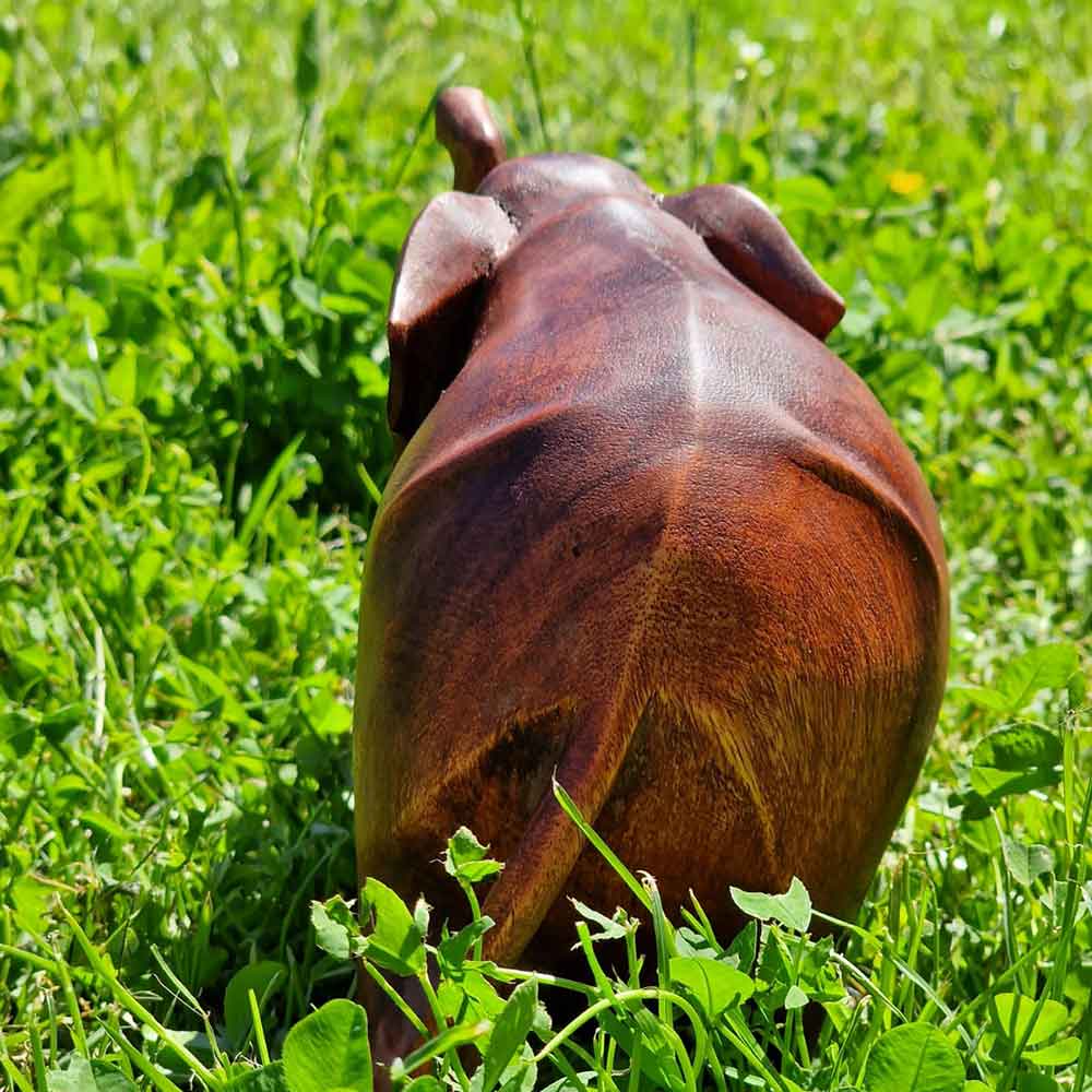 Elefant Schnitzerei hinten