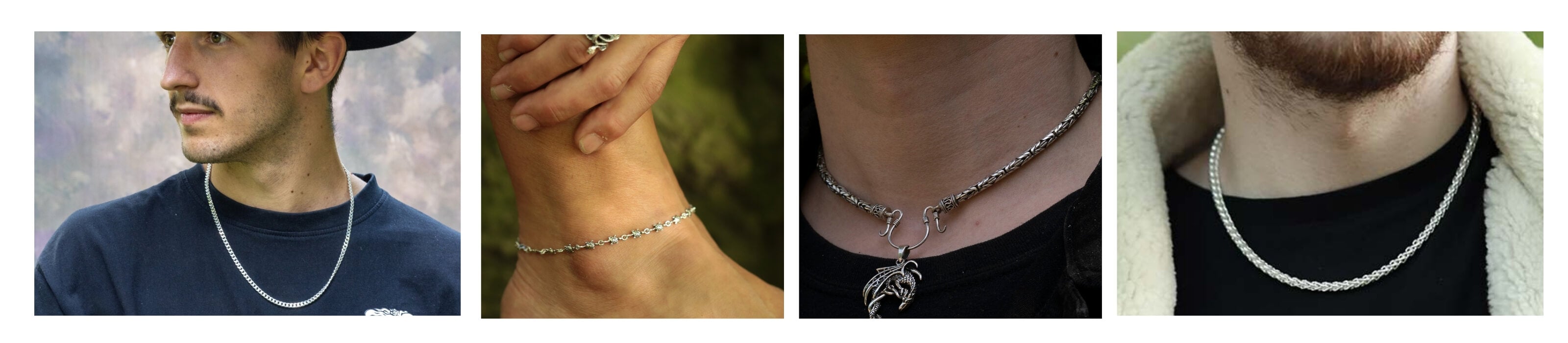 Massive Ketten 925 Silber Herren Wikinger Damen Halsketten