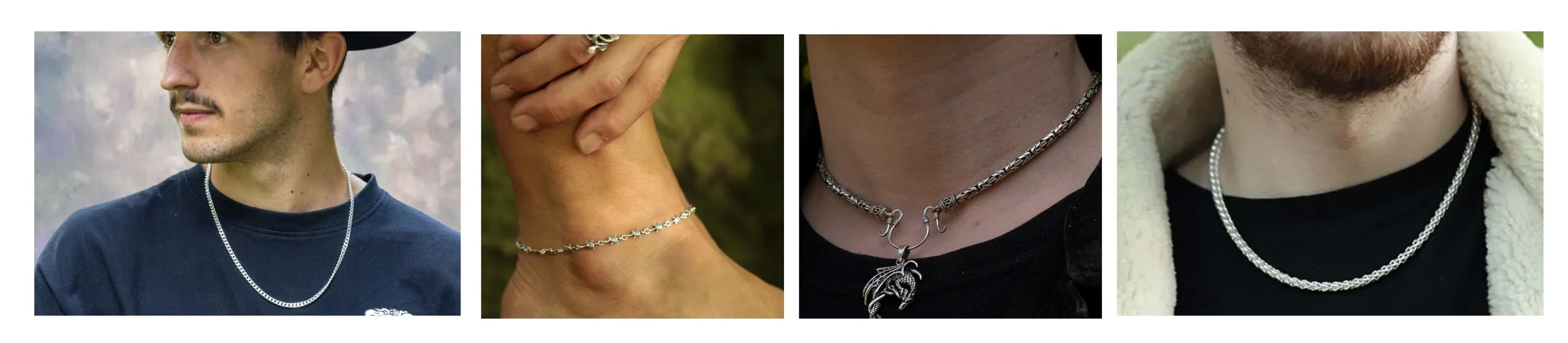 Massive Ketten 925 Silber Herren Wikinger Damen Halsketten
