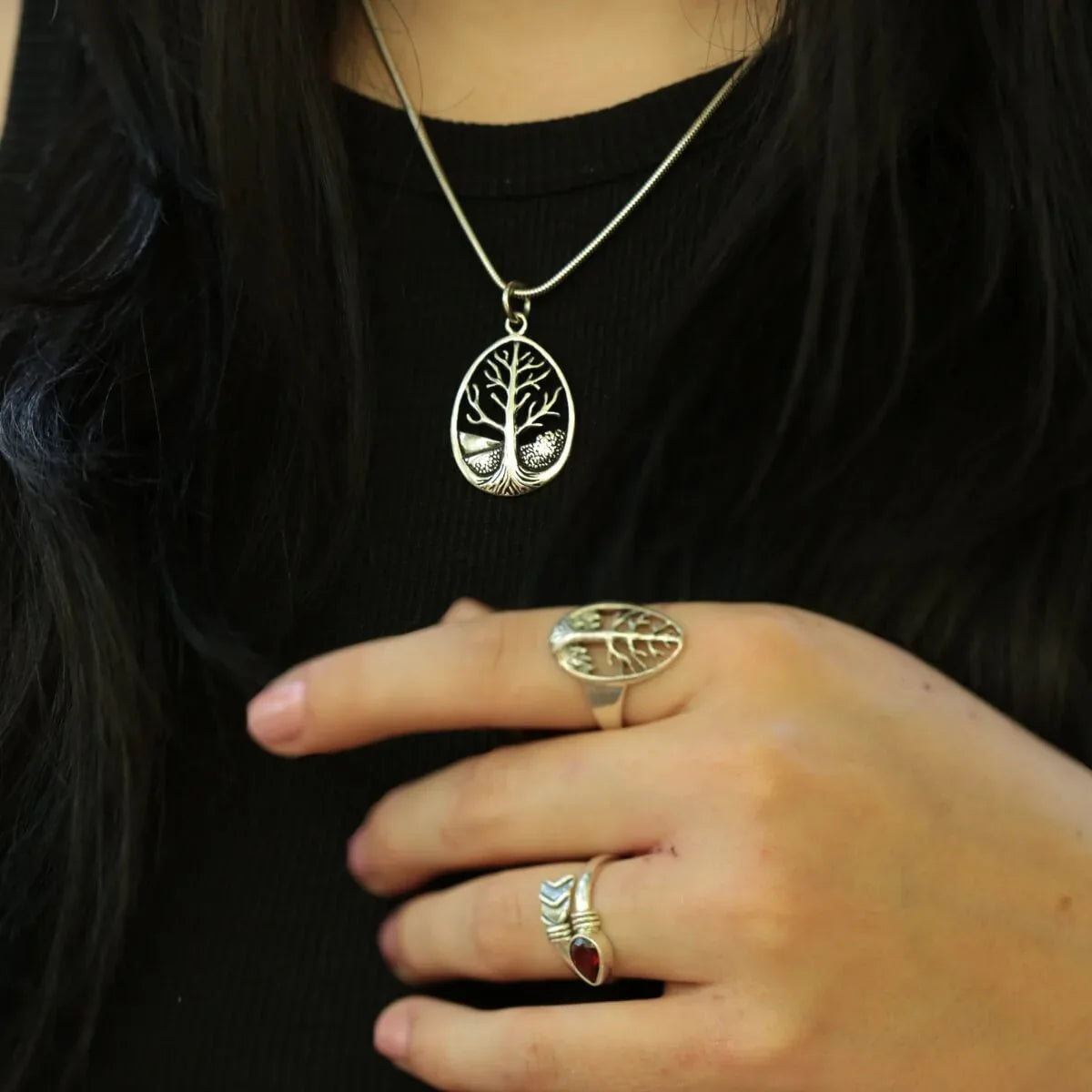 Lebensbaum Schmuck aus Silber Ringe Kettenanhänger Keltische Motive