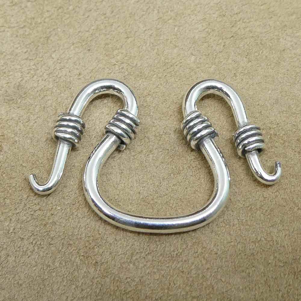 Silberketten Verschluss M-Haken Zusatz Verschluss