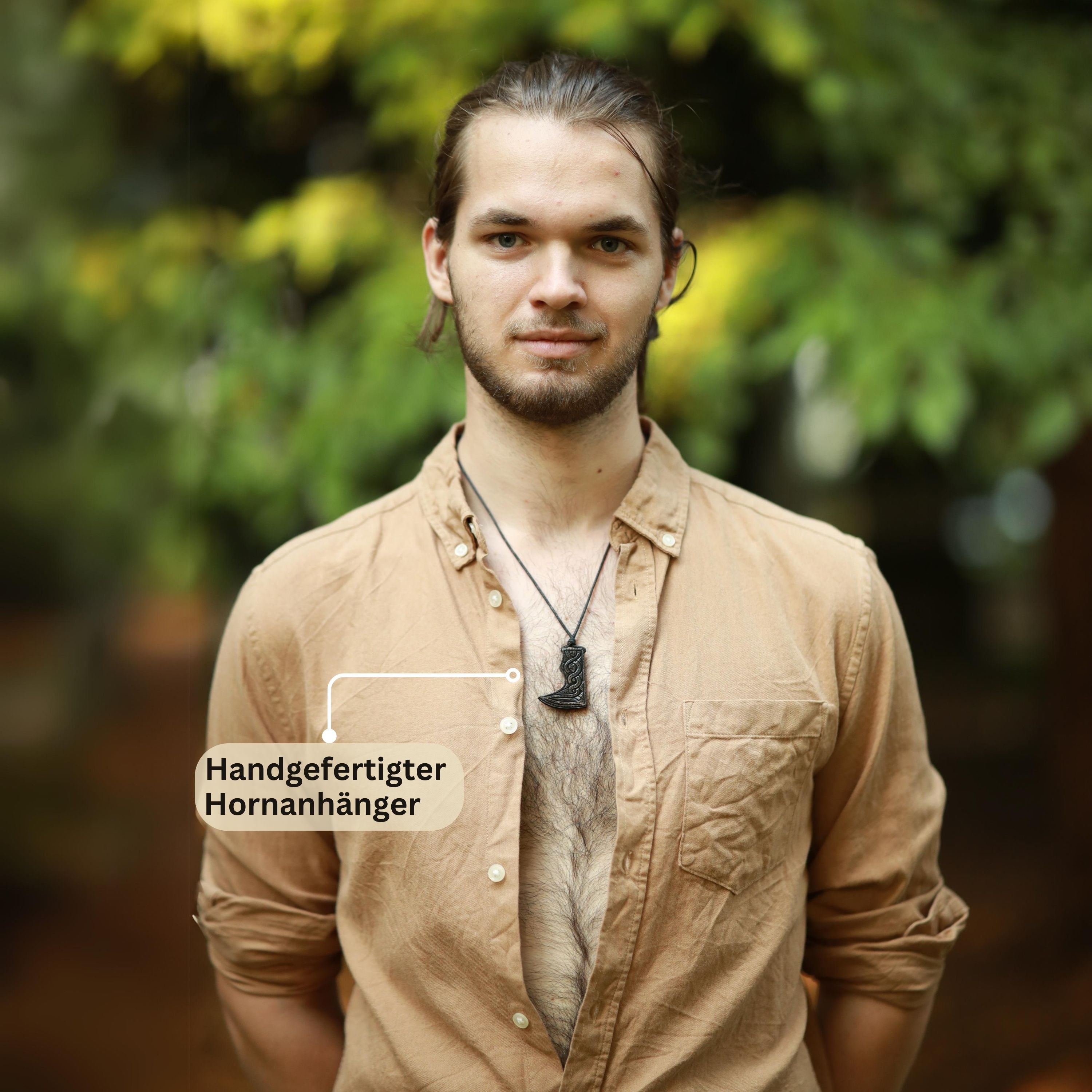 Horn Axt Handgefertigt Kette Kettenanhänger