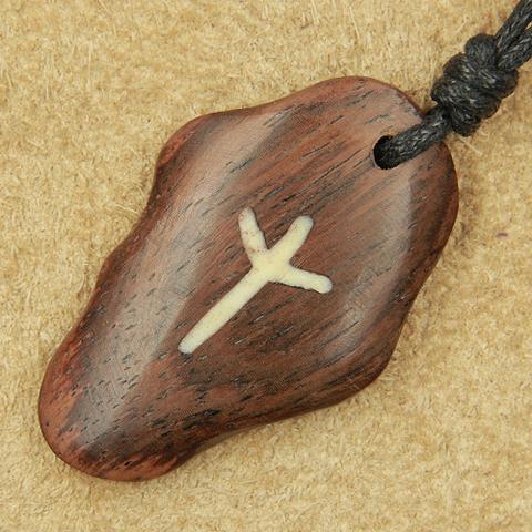 Rune holz schmuck elhaz