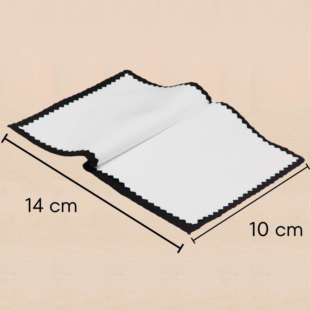 Silberputztuch zum pflegen und reinigen des Schmucks