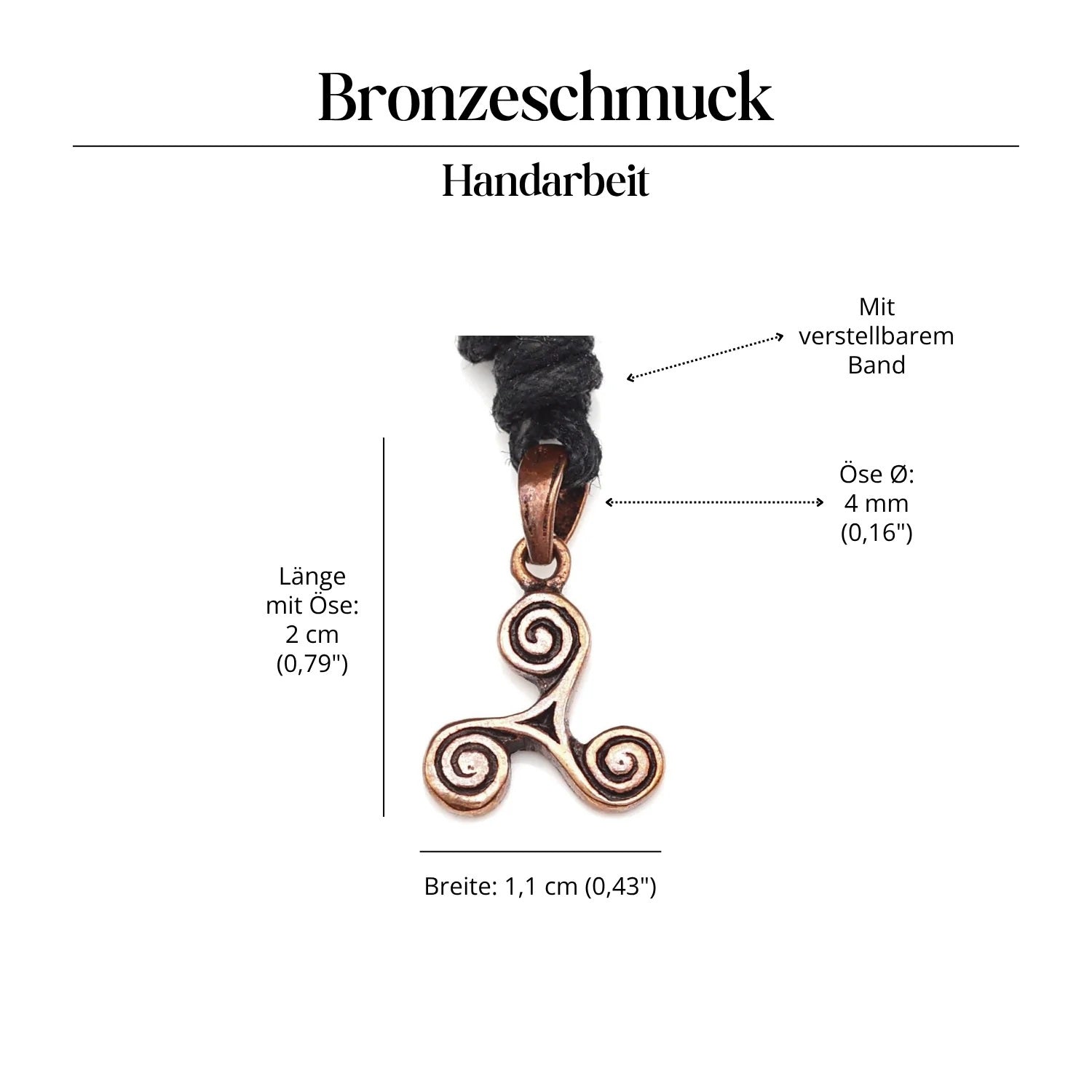 Triskel Anhänger keltisch Halskette ausgefallener Schmuck