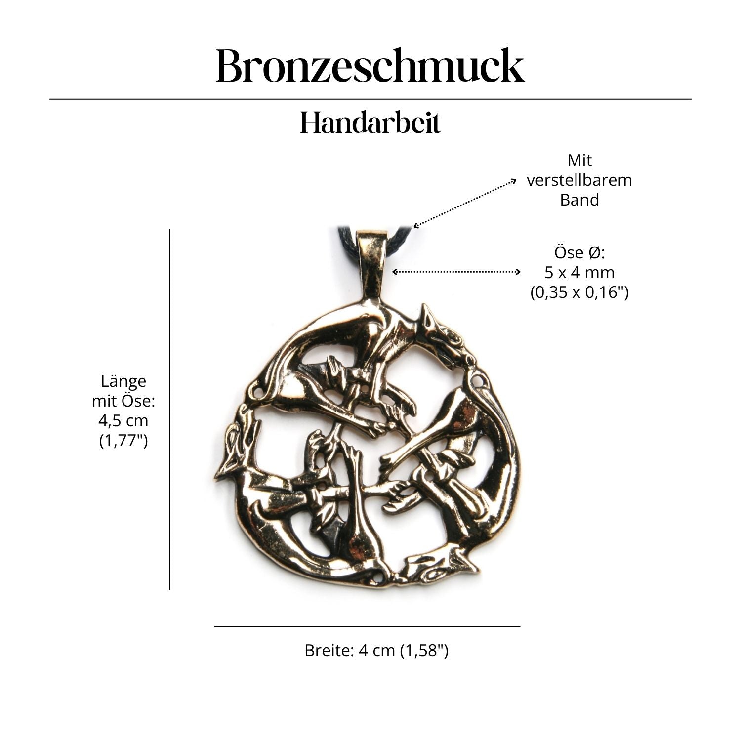 Celtic pendant jewelry Wild Hunt bronze