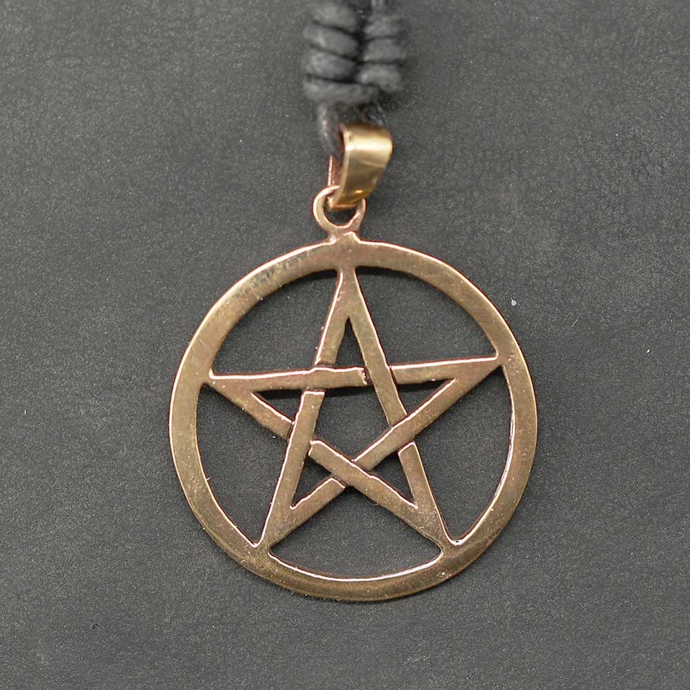 Pentagramm Bronze Schmuck Anhänger Hexenstern Mittelalter magisch
