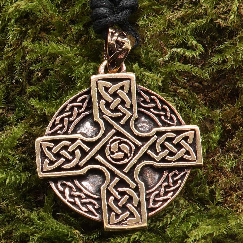 Keltisches Kreuz Anhänger Kette Bronze Mittelalter Schmuck