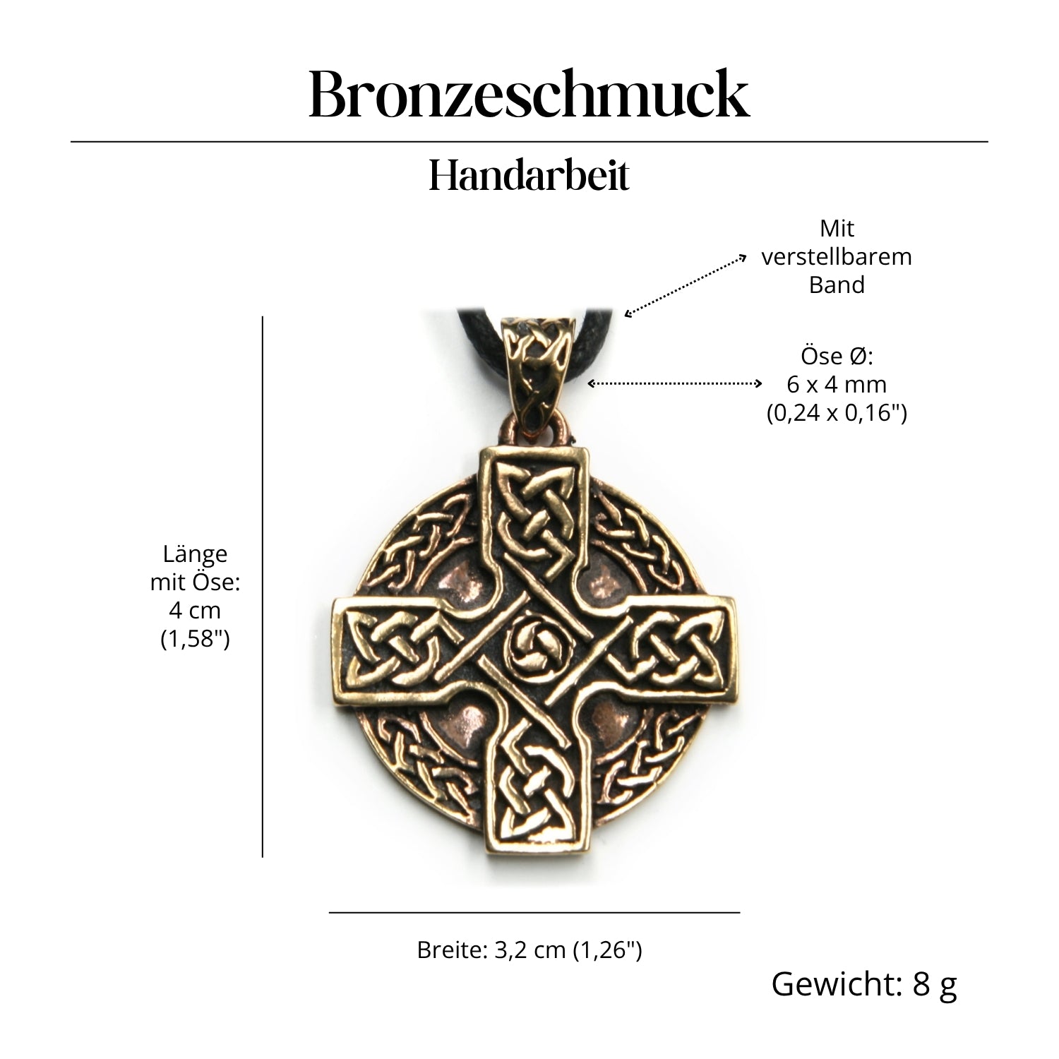Keltenkreuz Halskette goldfarben Anhänger Schmuck Symbolik