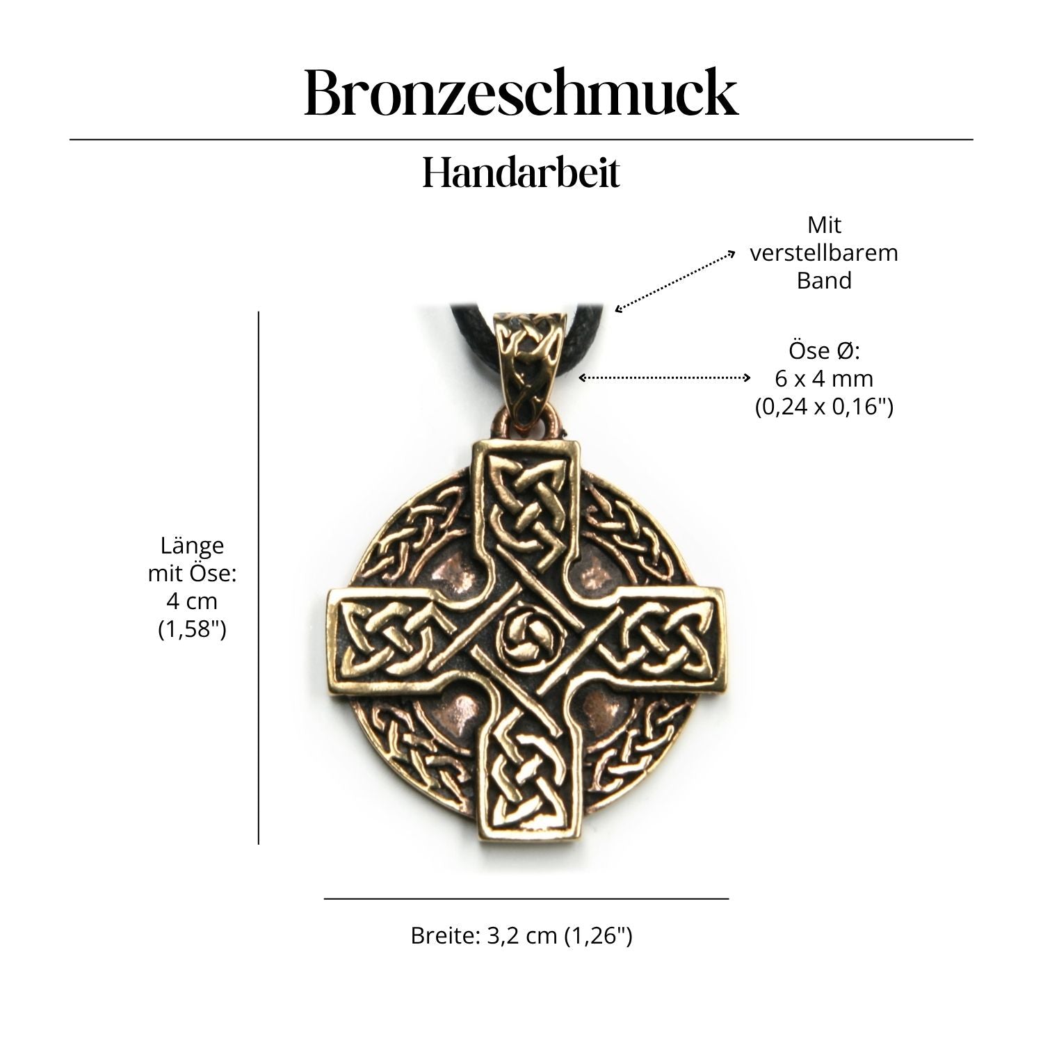 Keltenkreuz Anhänger Schmuck Bronze Mittelalter