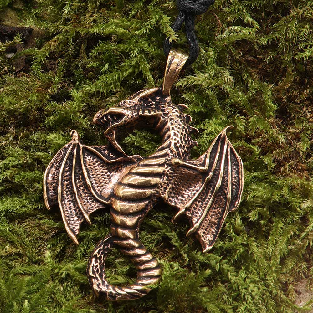 Drache Schmuck Bronze Anhänger Luftdrache