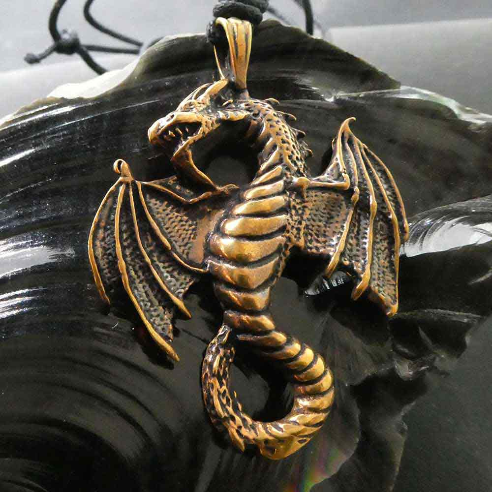 Drache Schmuck Bronze Anhänger Luftdrache