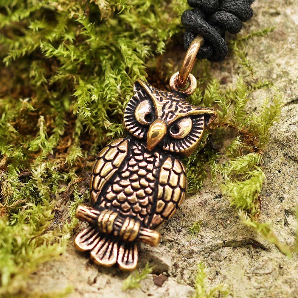 Eule Anhänger Schmuck Bronze Kette Anhänger Tiere