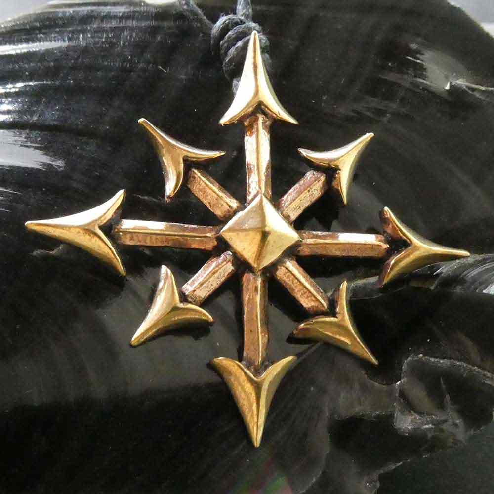Chaosstern Kette Bronze Gothic Schmuck Symbol der 8
