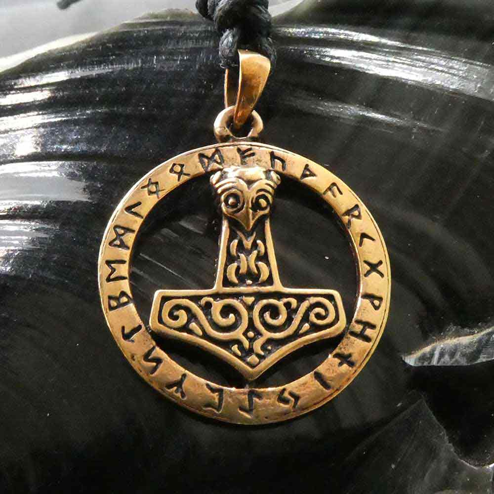 Thors Hammer Runen Schmuck Bronze