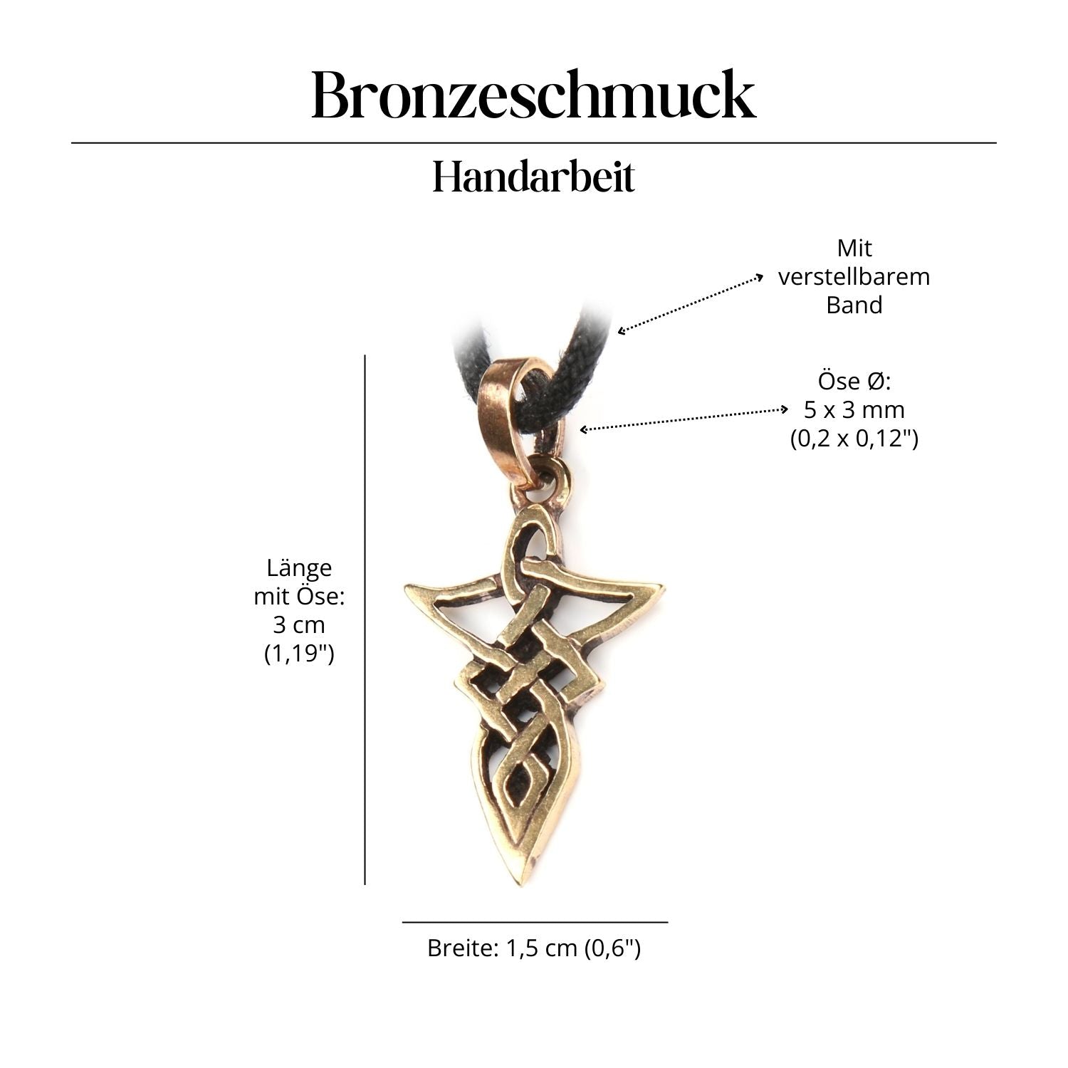 Kelten Halskette Schmuck Anhänger Bronze Amulett