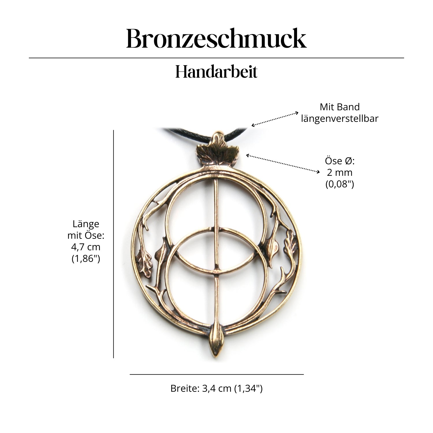Chalice Well Halskette Schmuck Anhänger Bronze Amulett