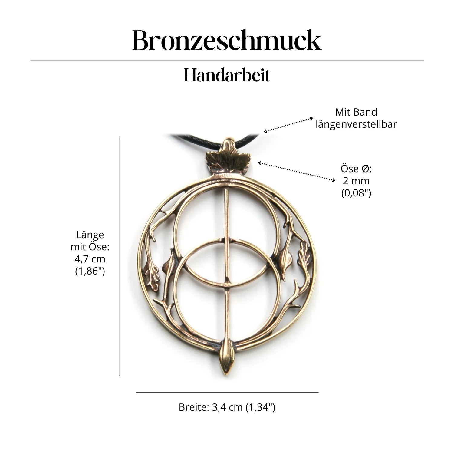 Chalice Well Halskette Schmuck Anhänger Bronze Amulett