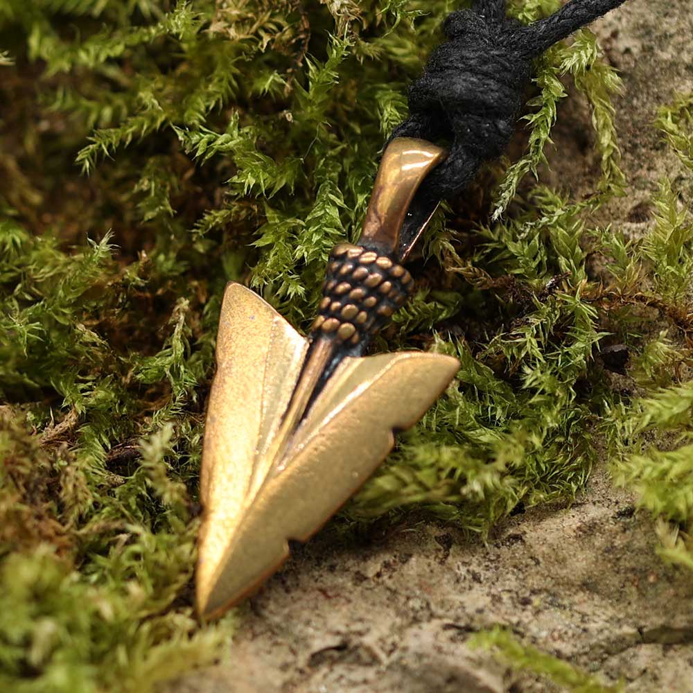 Pfeilspitze Kettenanhänger Bronze Schmuck Mittelalter