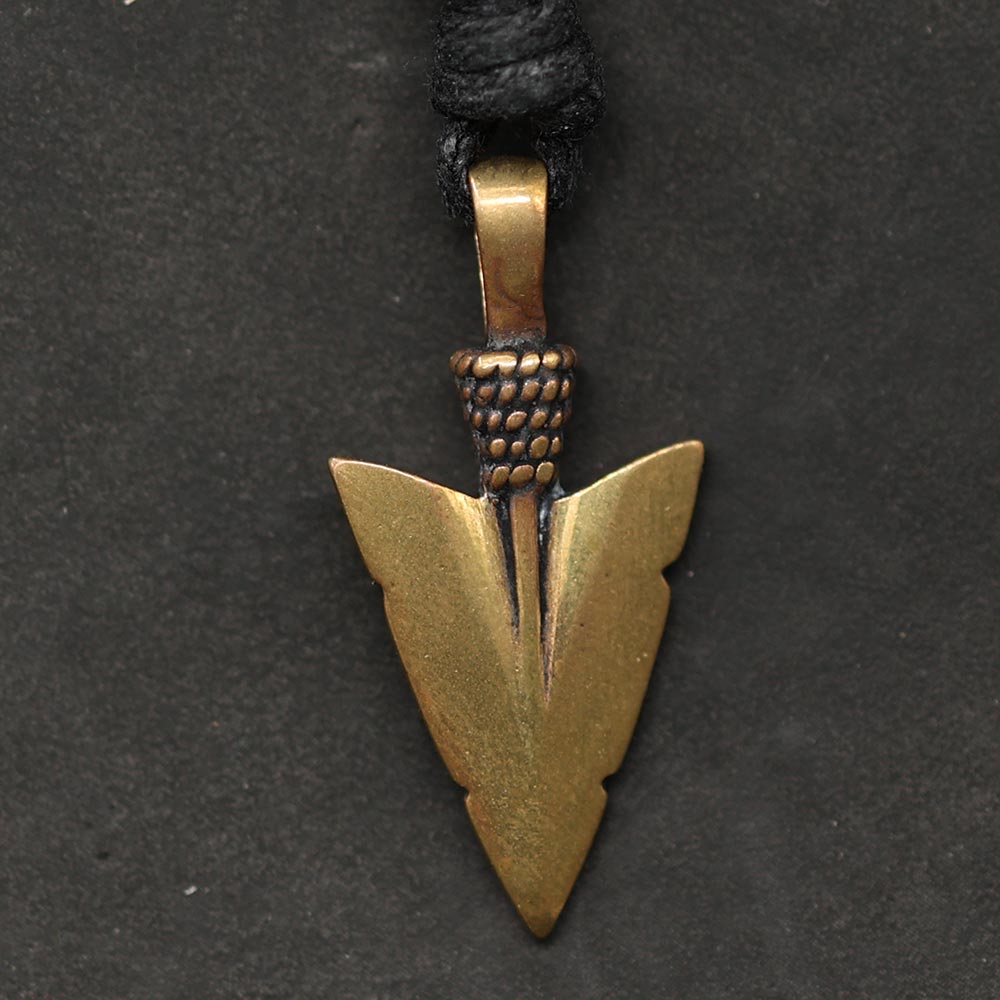 Pfeilspitze Kette Bronze Schmuck Pfeil Jagd Kettenanhänger