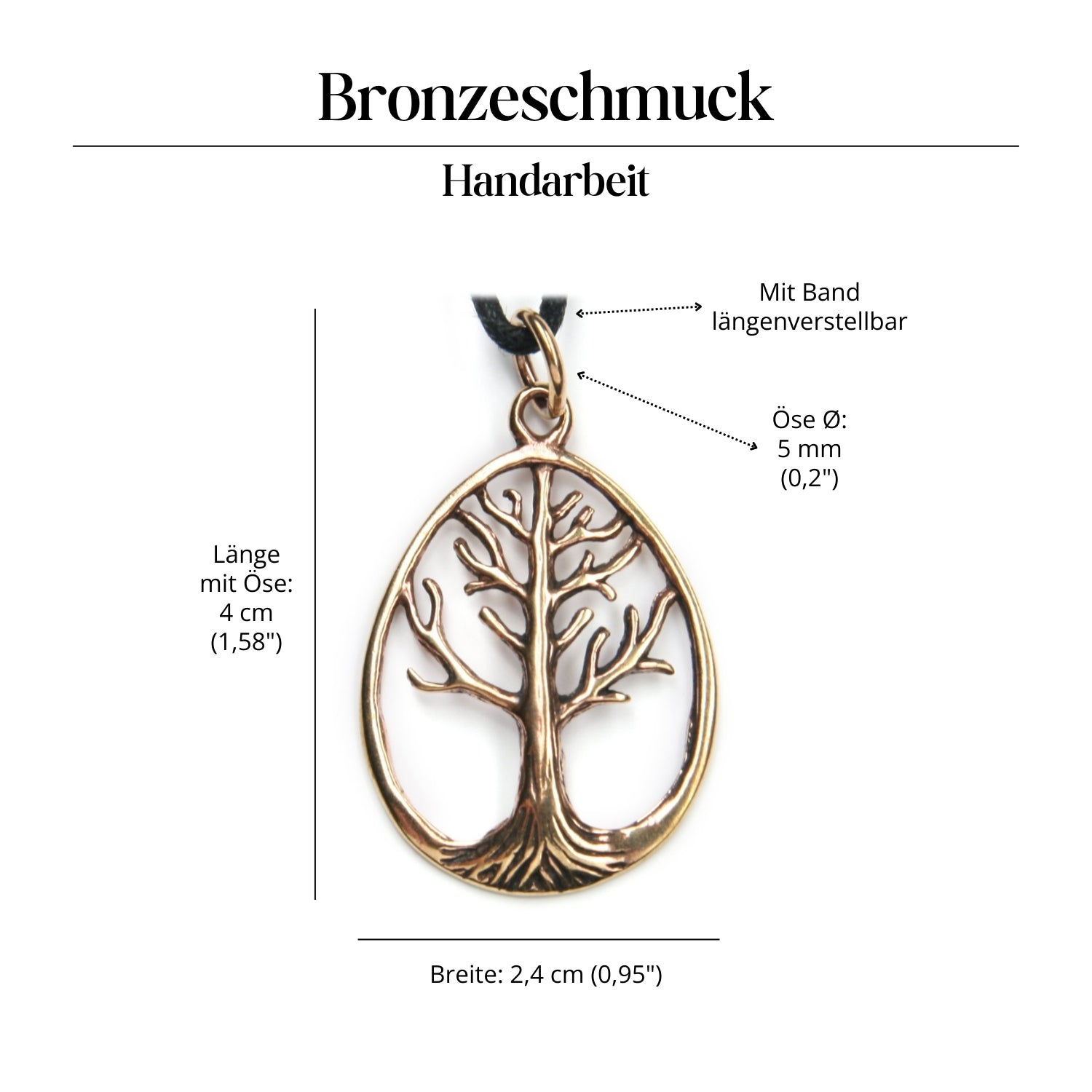 Baum Halskette Schmuck Anhänger Bronze Amulett