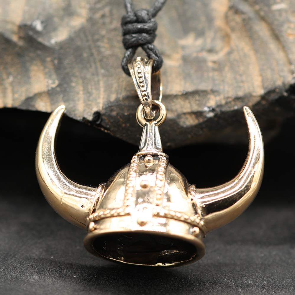 Wikinger Anhänger Helm Bronze Schmuck Kette