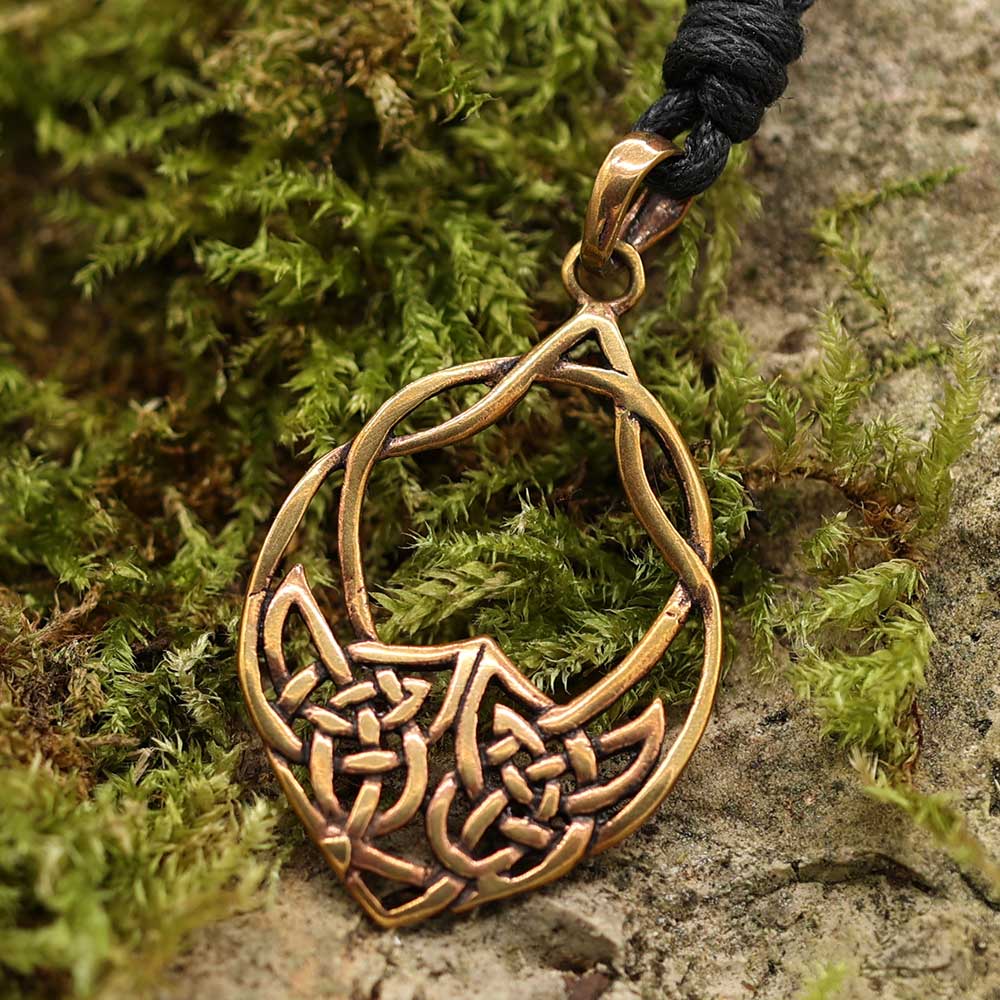 Keltenblatt Kette Schmuck Bronze Anhänger online kaufen