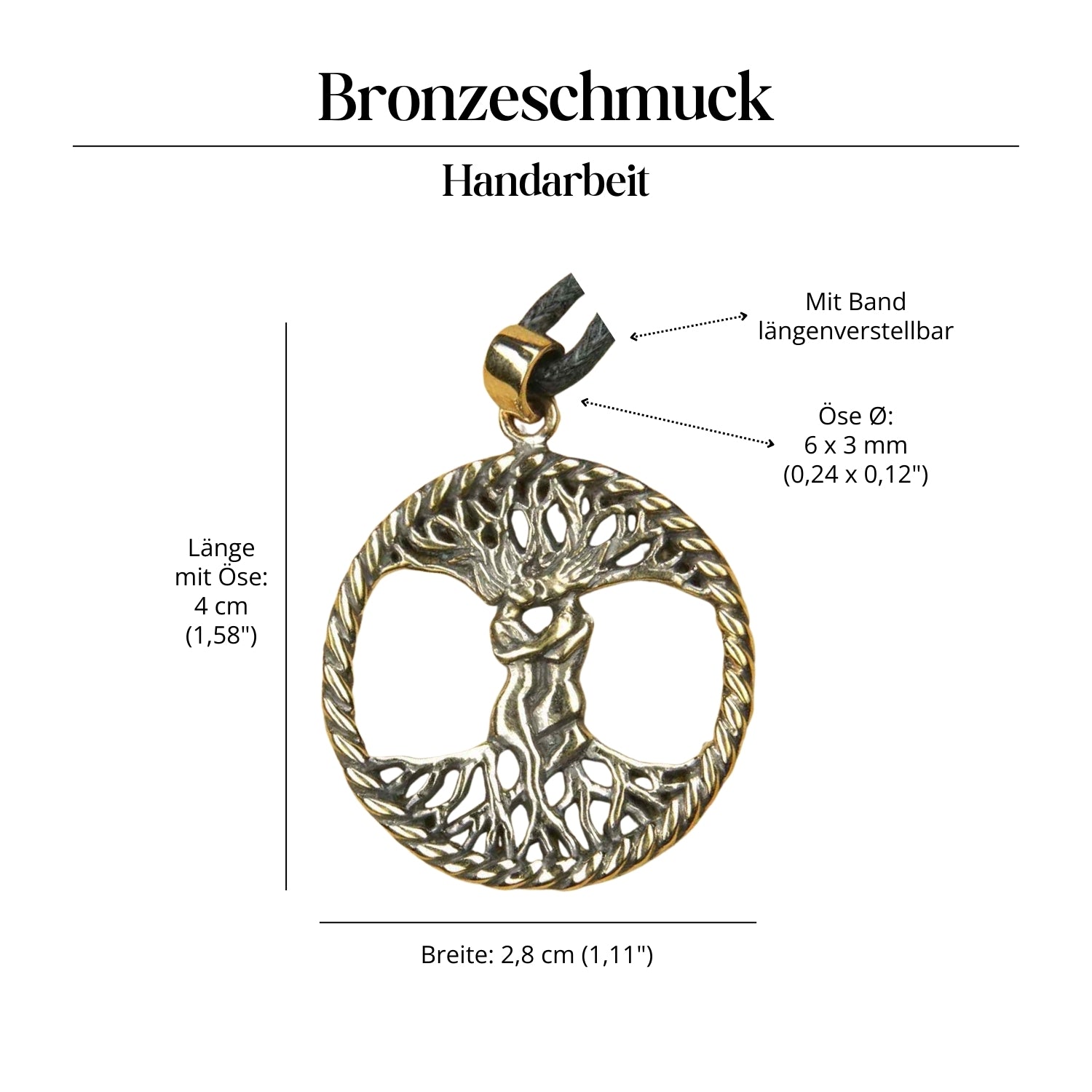 Lebensbaum Halskette Schmuck Anhänger Bronze Amulett