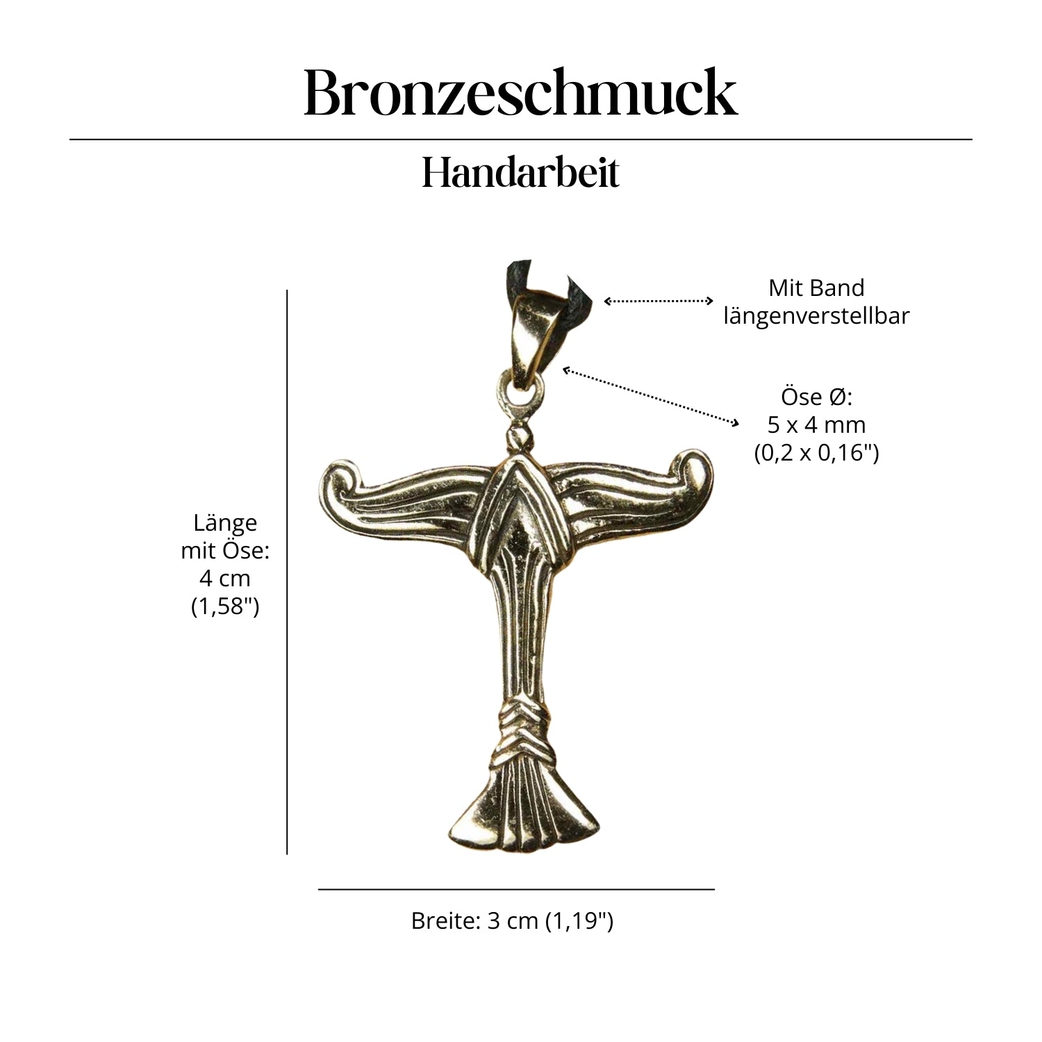 Irminsul Halskette Schmuck Anhänger Bronze Amulett