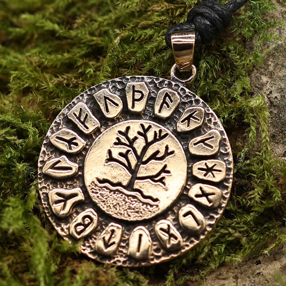 Runen Lebensbaum Schmuck Bronze Mittelalter