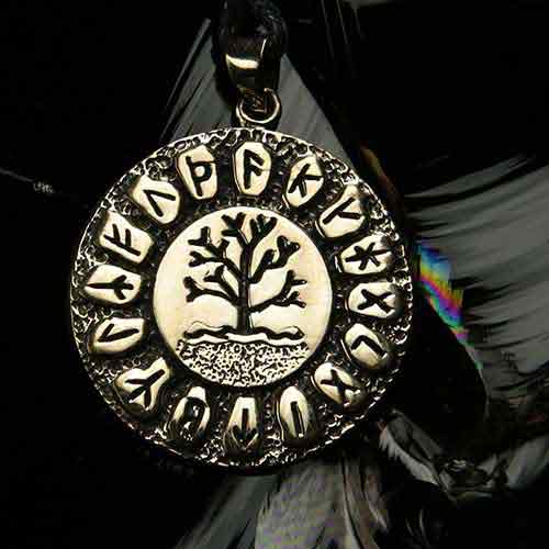 Runen Schmuck Lebensbaum Bronze
