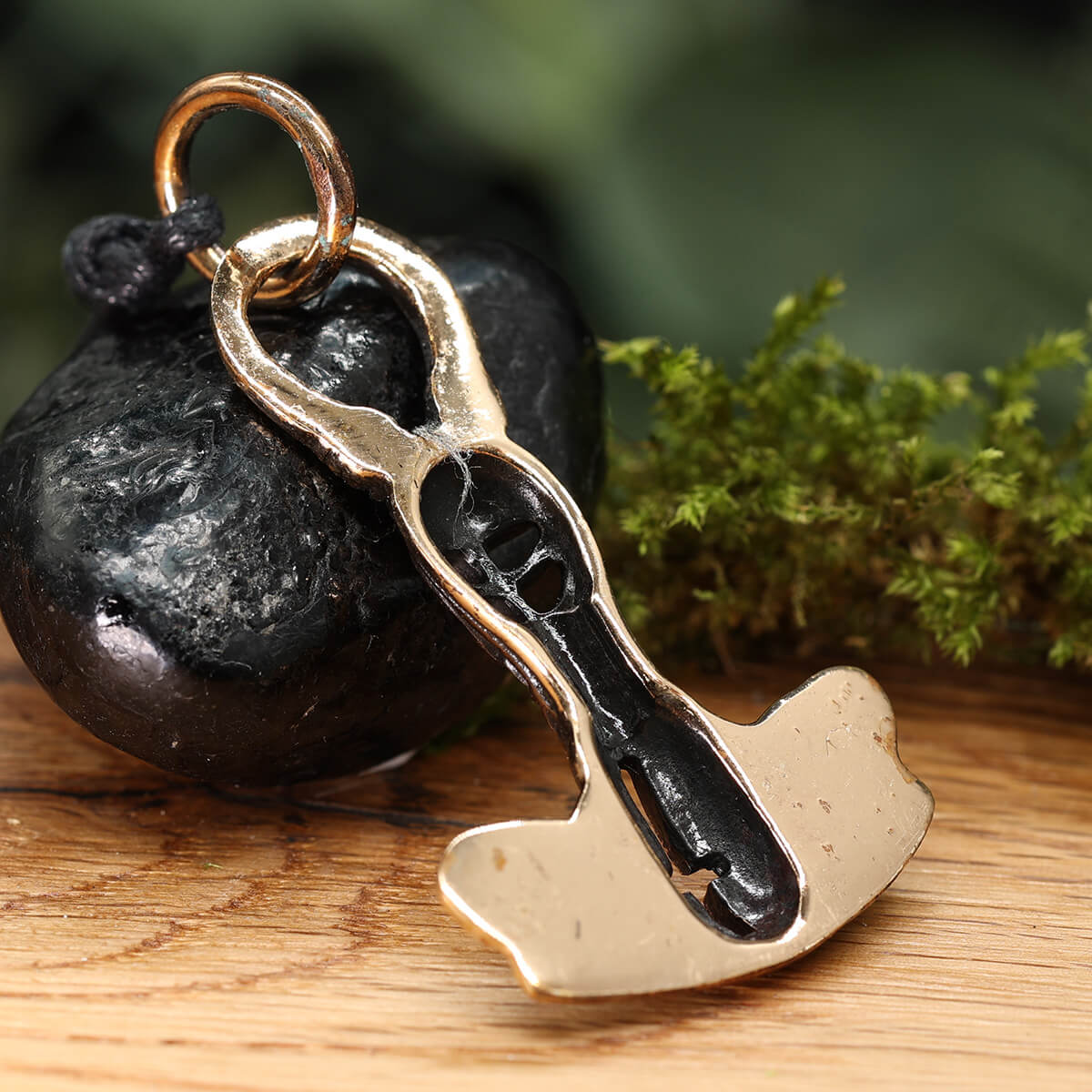 Thors Hammer Schmuck Bronze Wikinger Anhänger mit Kreuz