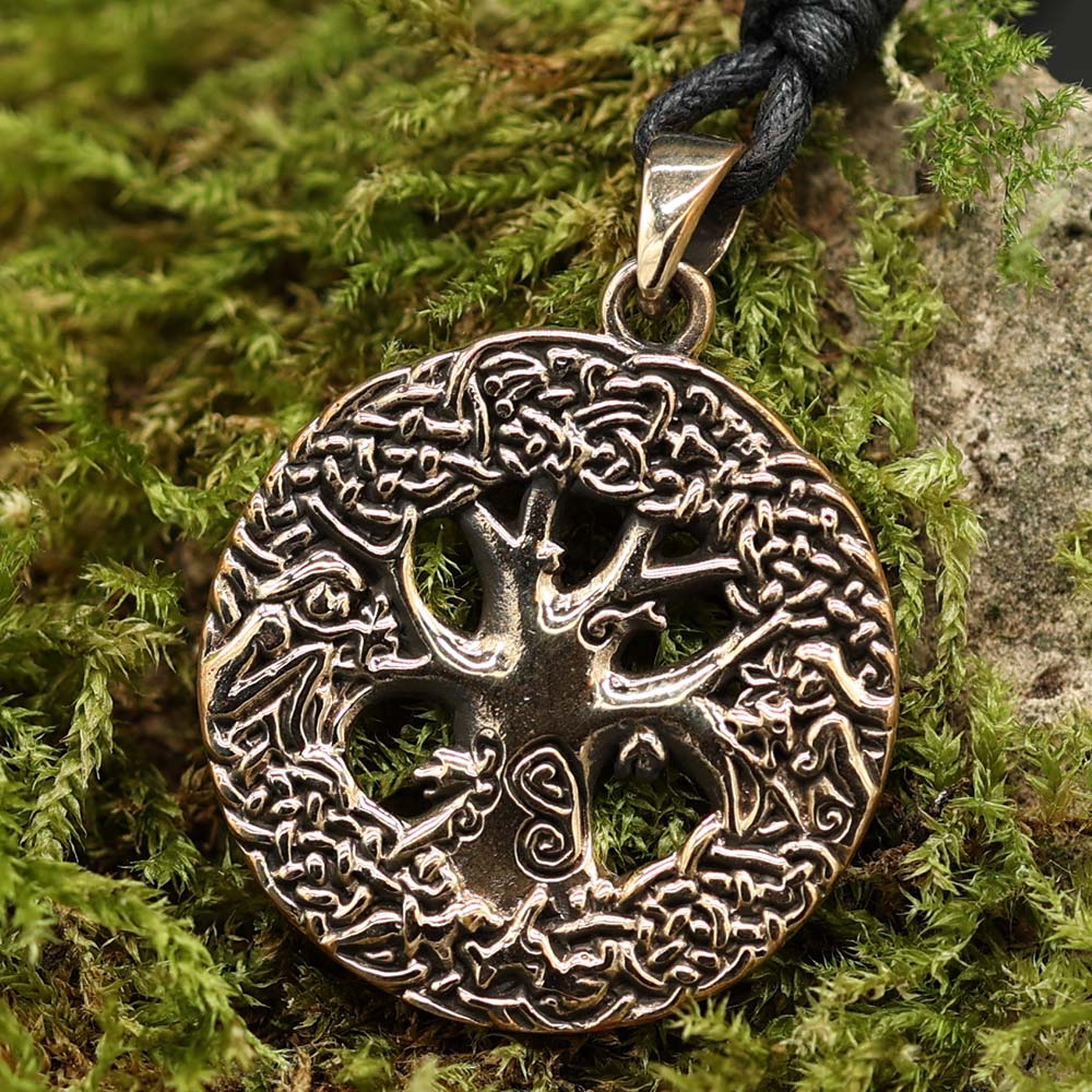 Lebensbaum filigran Kette Schmuck Bronze Anhänger