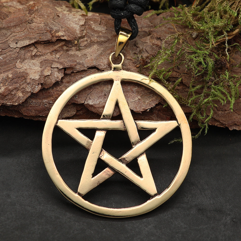 Bronze Kettenanhänger Schmuck Hexenstern Amulett