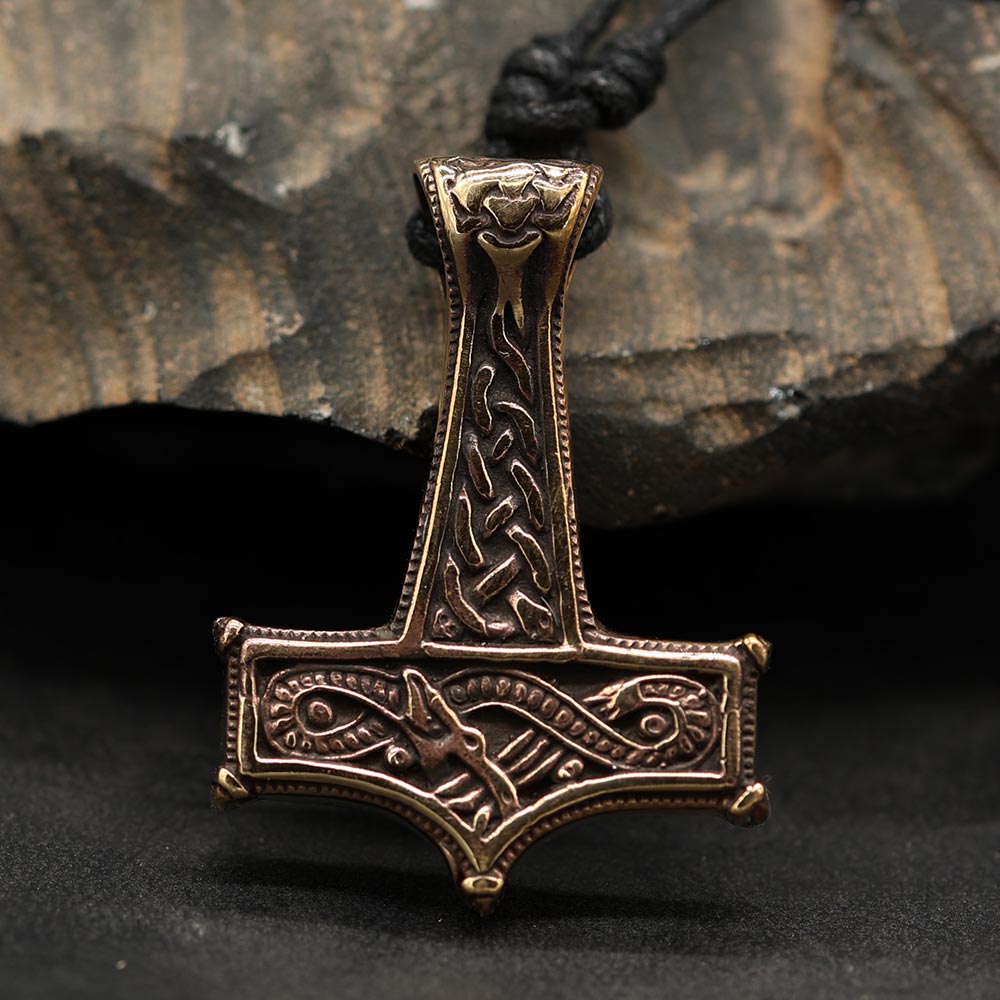 Thorshammer Kettenanhänger Schmuck Bronze ausgefallen