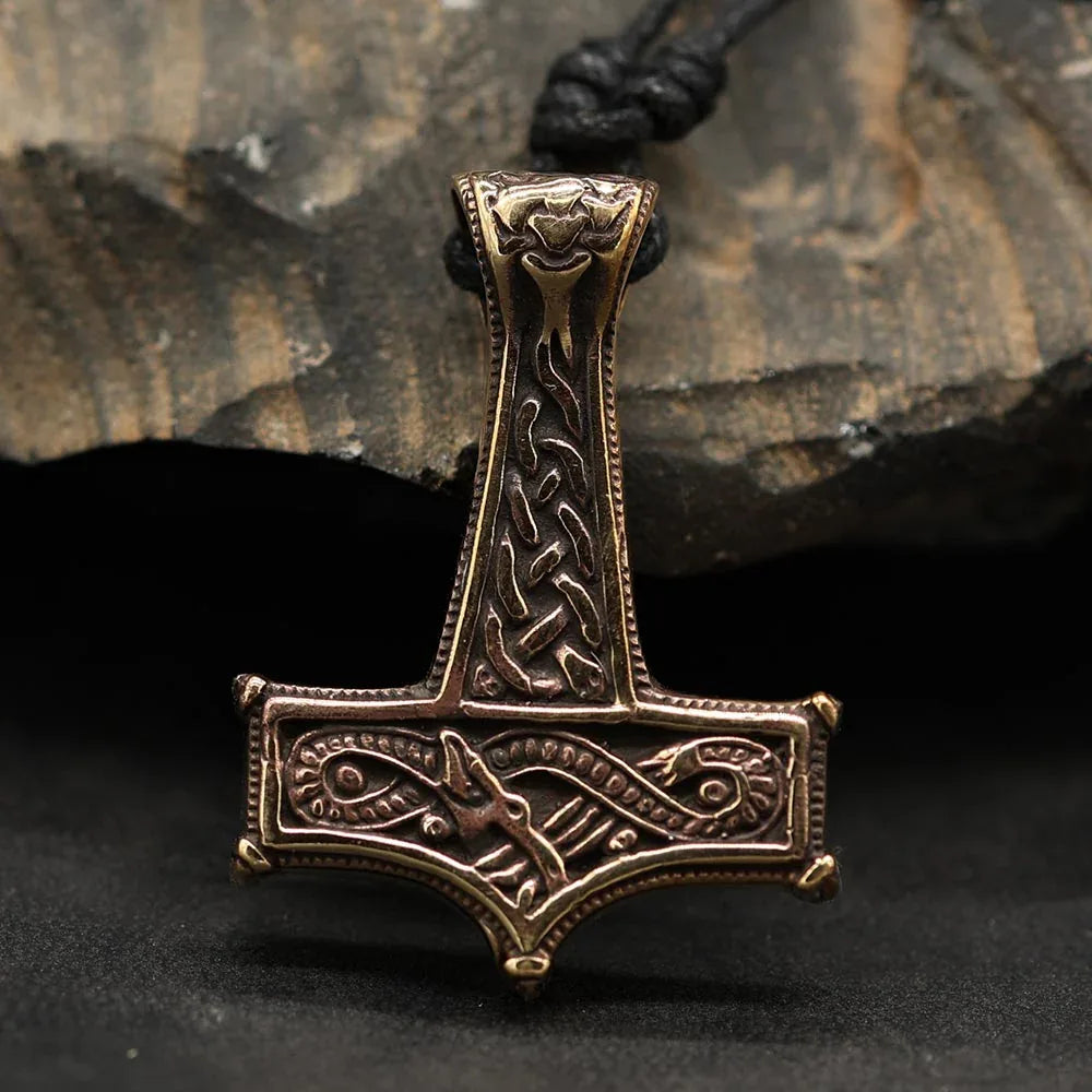 Thorshammer Kettenanhänger Schmuck Bronze ausgefallen