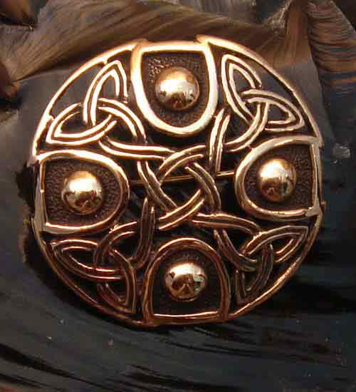 Bronze Brosche Keltenknoten