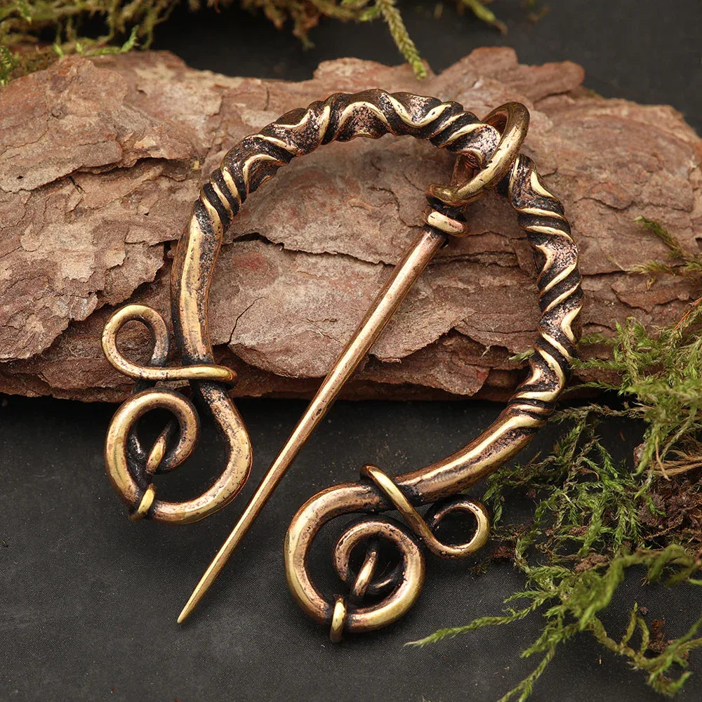 Fibel Bronze Brosche Mittelalter Schließe Keltisch Schmuck
