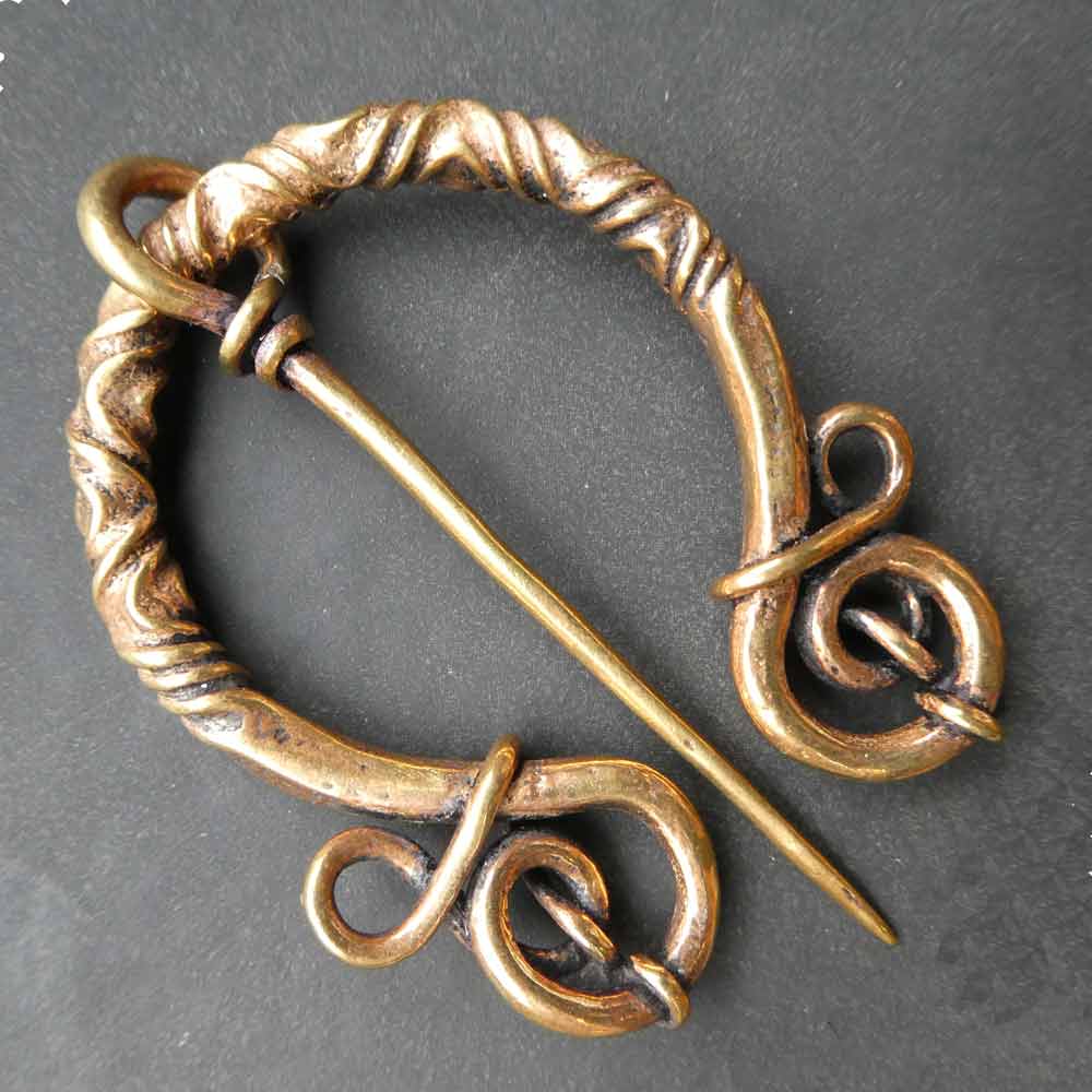 Fibel keltische Brosche Bronze Mittelalter Schmuck