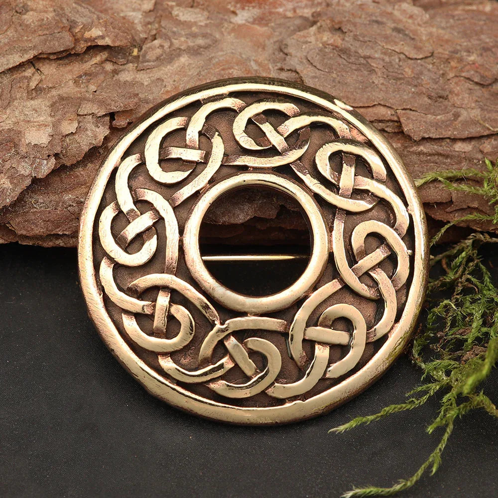 Gewandnadel Bronze Brosche Mittelalter Schmuck Schließe Keltisch