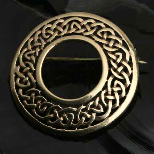 Bronze Brosche Keltenknoten fein