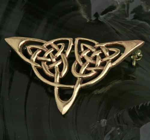 Bronze Brosche Dreieck Keltenknoten