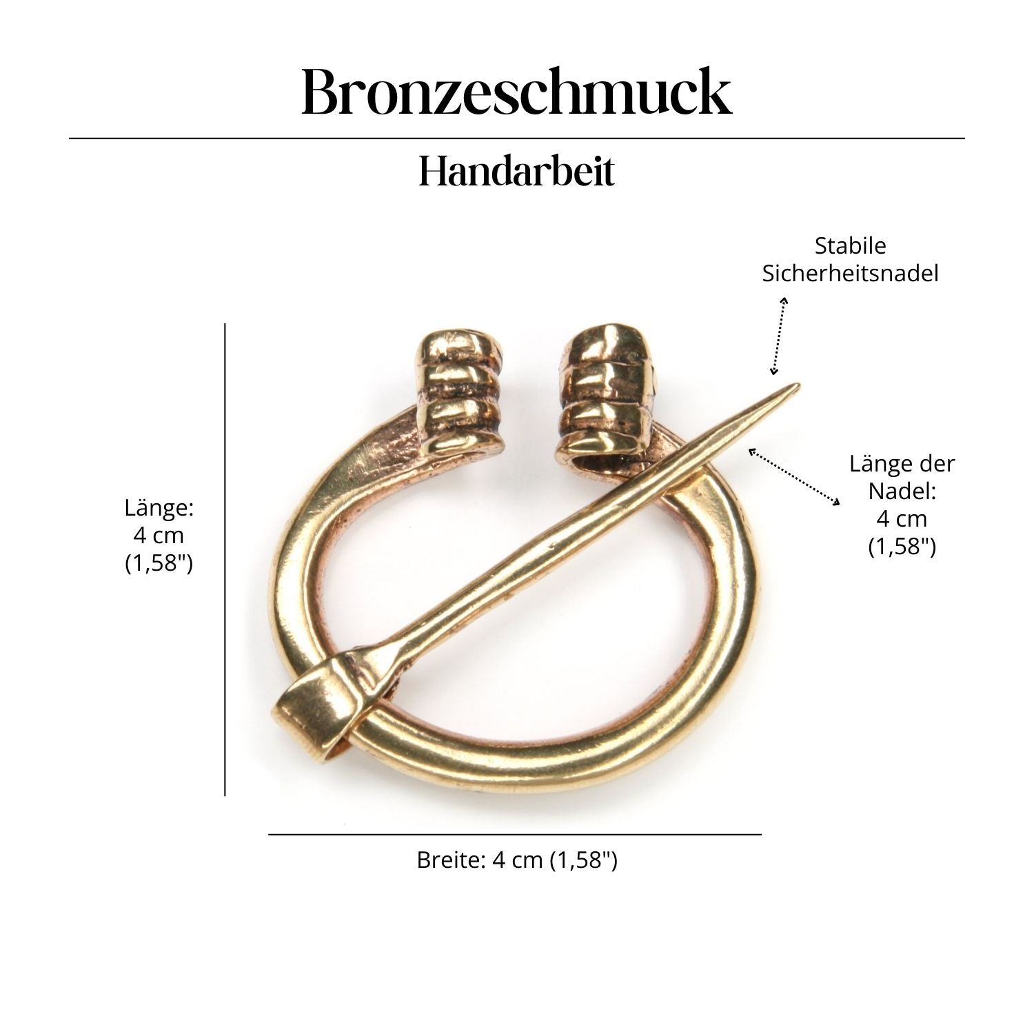 Brosche Kelten Ringfiebel Gewandnadel mittelalterlich Schließe Bronze
