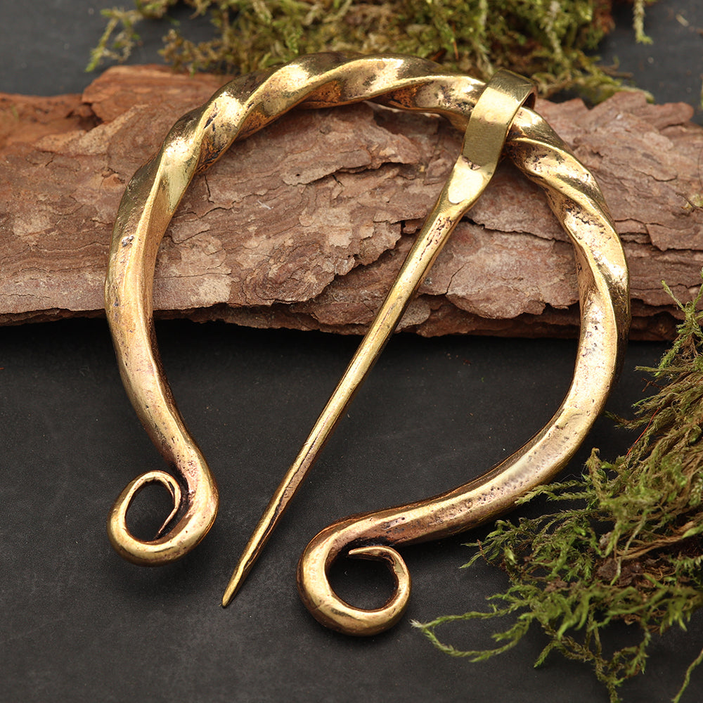 Fibel Brosche Mittelalter Schmuck Gewandnadel mittelalterlich massiv